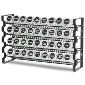 VEVOR Spice Rack Organizer for Cabinet, Spice Organizer with 36 Empty Spice Jars, Lids, Spice Labels, and Funnel Complete Set