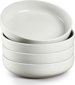 HaWare Pasta Bowls Set of 4, 33oz Large Salad Bowls for Home Kitchen, Ceramic Serving Plates for Soup, Cereal